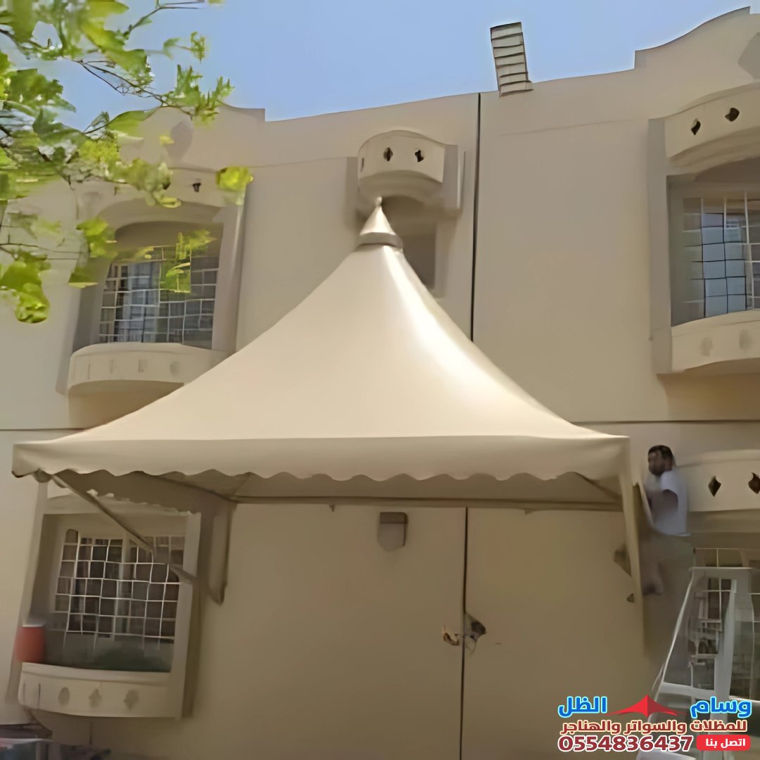 مظلات هرمية في جدة حي المروة | تركيب مظلات عالية الجودة بأسعار تنافسية | مقاول مظلات جدة