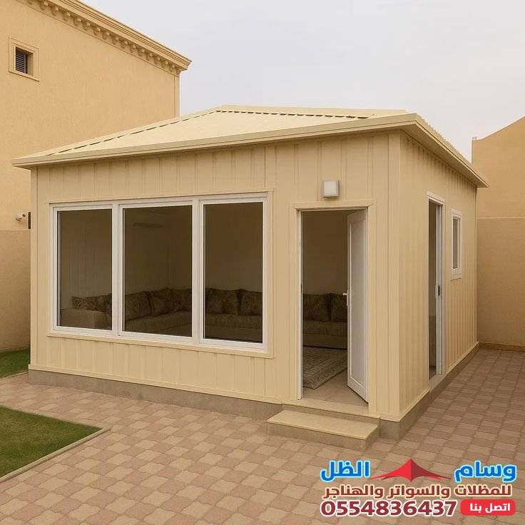 بناء ملاحق احواش في جدة حي الجامعة | ملاحق ساندوتش بانل جدة | ملاحق خارجية فخمة