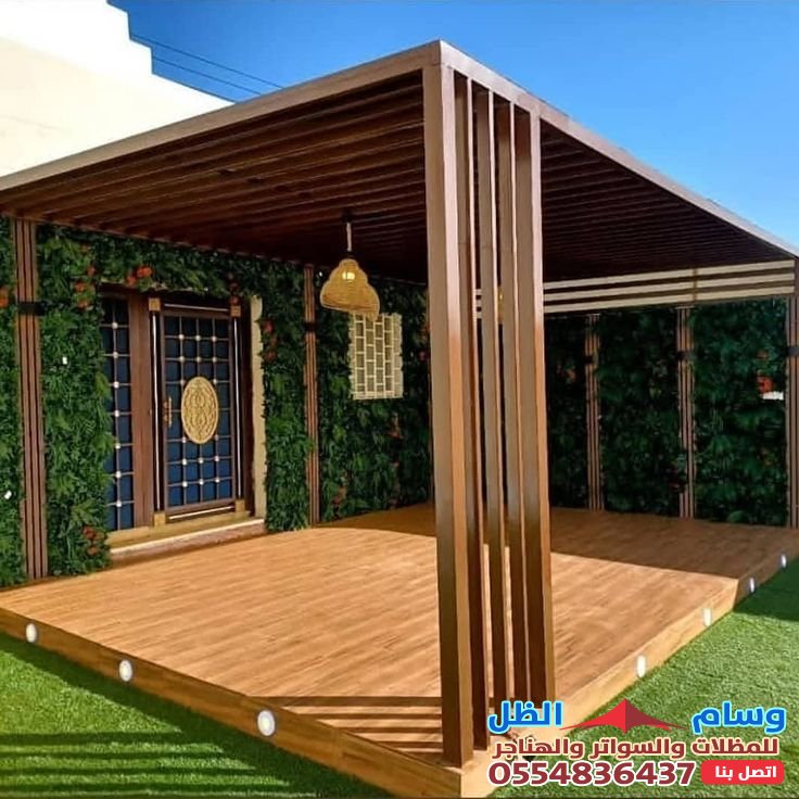 جلسات حدائق خارجية في جدة حي النعيم | معلم تركيب جلسات شتوية | برجولات جلسات جدة