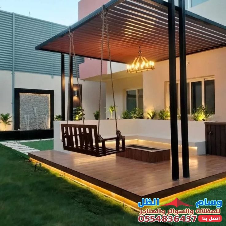 جلسات خشبية للحدائق في جدة | تركيب جلسات خارجية جدة حي الشاطئ