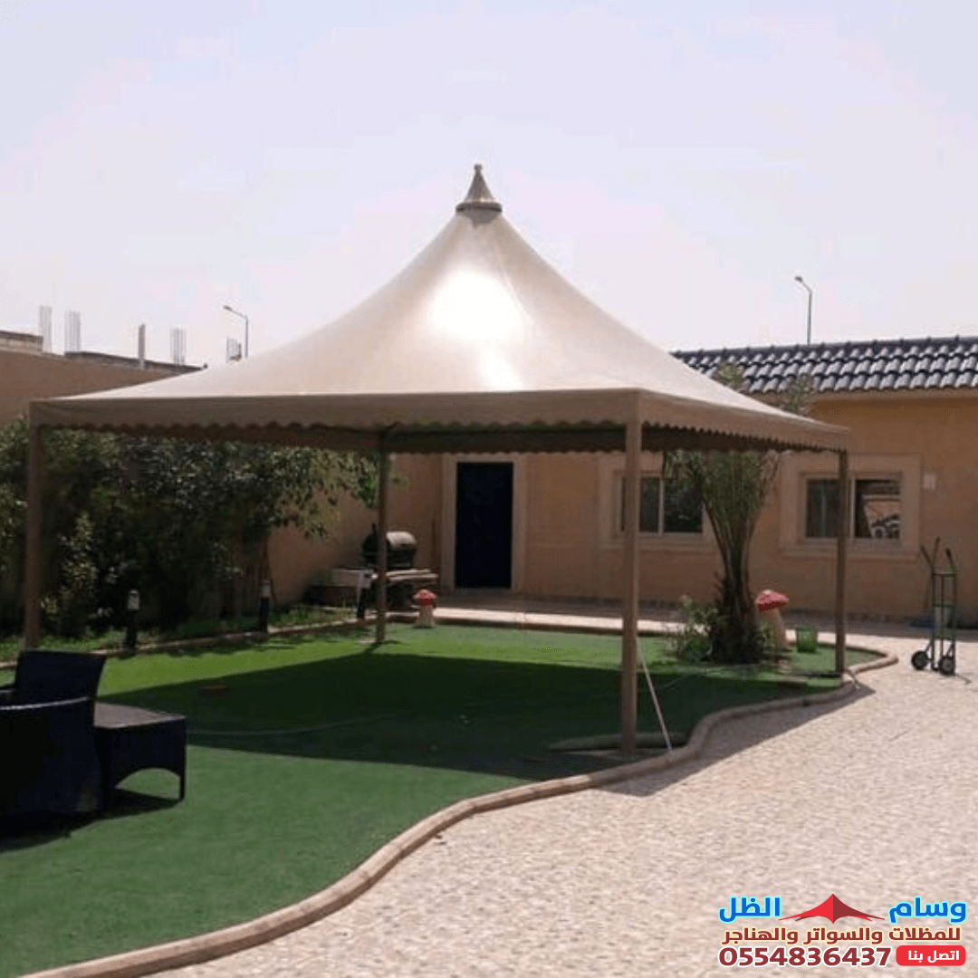 مظلات هرمية: بمؤسسة وسام الظل بجدة تصميم يجمع بين الجمال والوظيفة