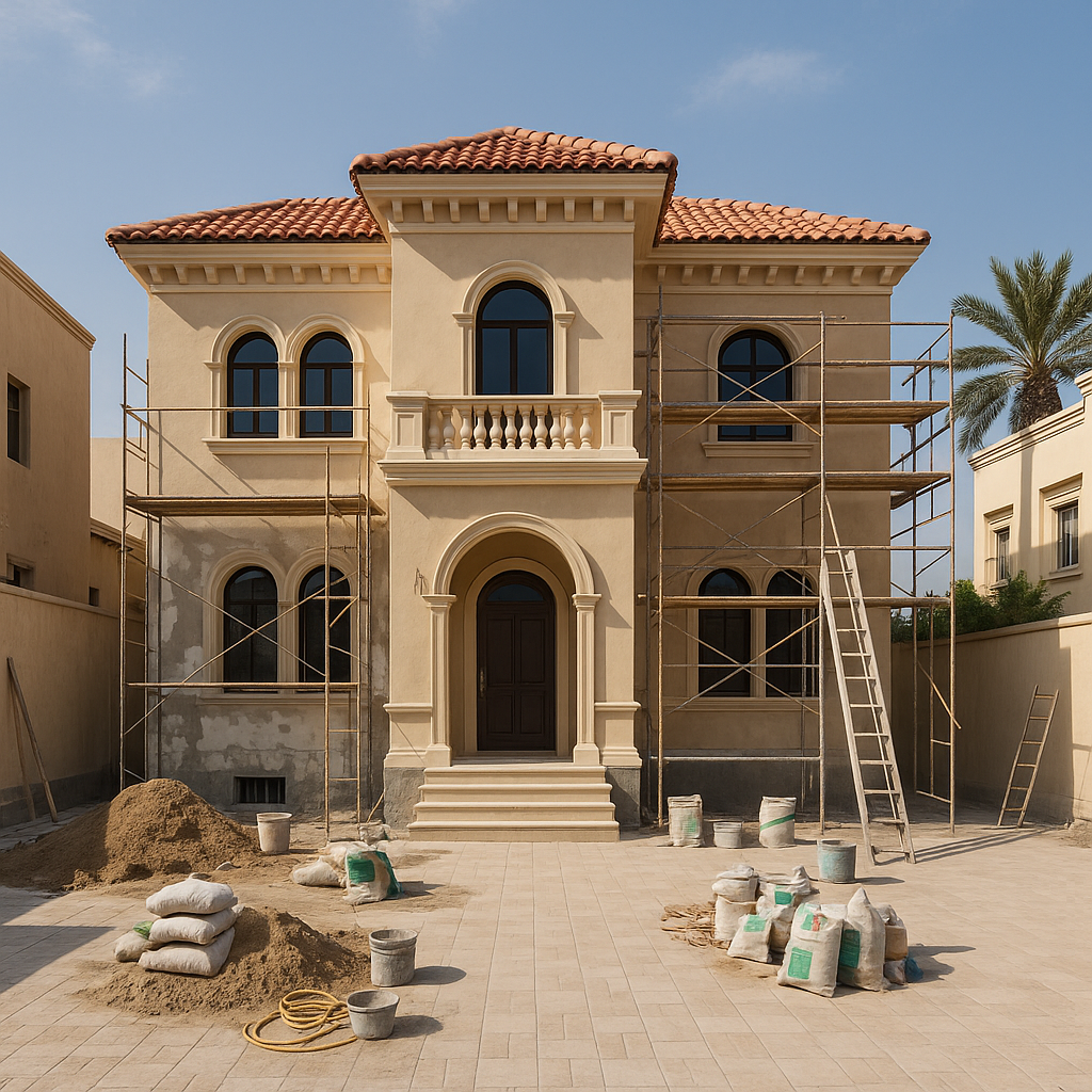 ترميم منازل جدة حي المروة | تجديد الواجهات الخارجية | خصم 20%
