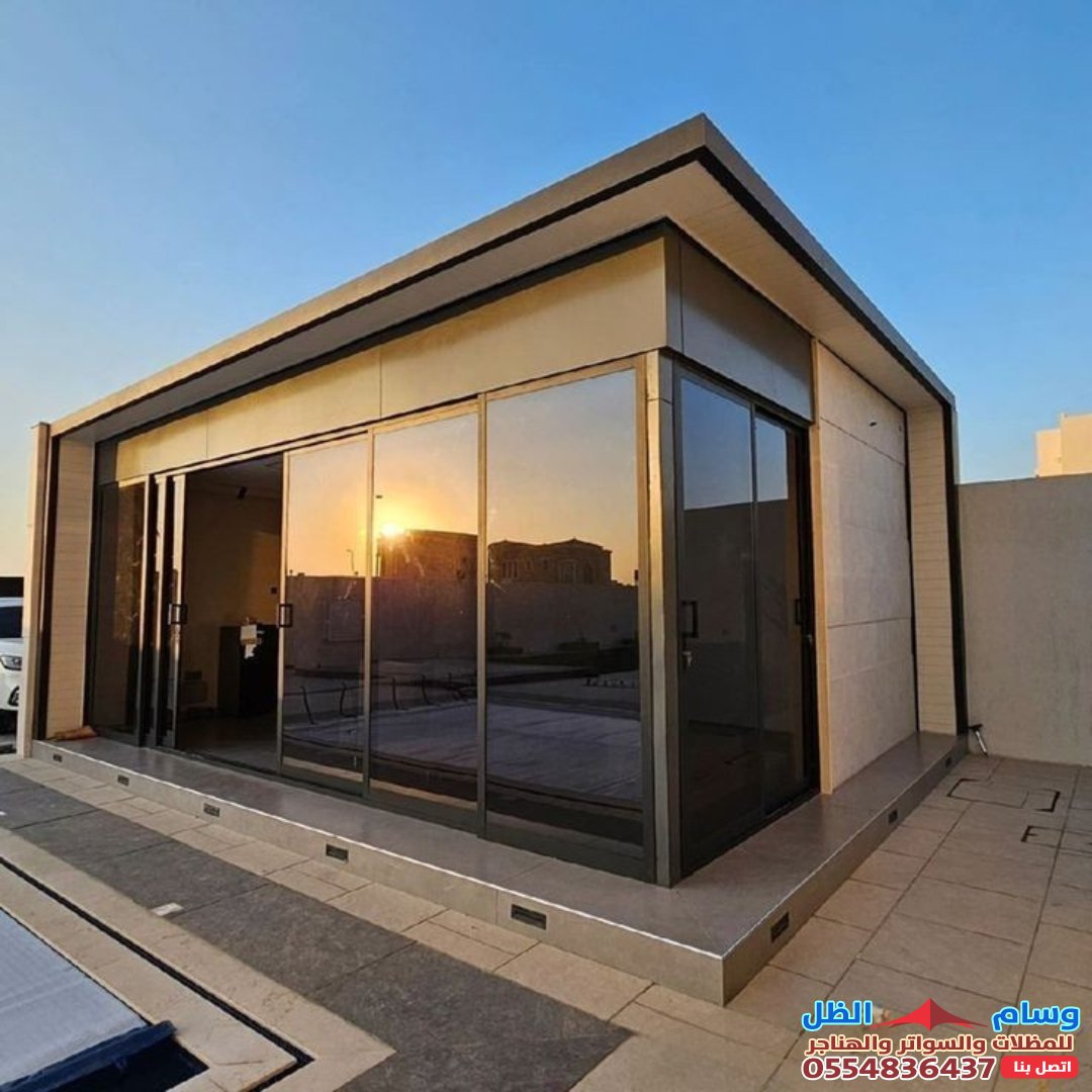 تصميم مجلس خارجي فخم جدة حي المرجان : مجالس زجاجية مع خصم 20%